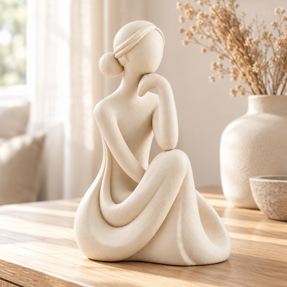 🎁 Housewarming Gift | Ceramic Shelf Decor | Feminine Nordic Sculpture