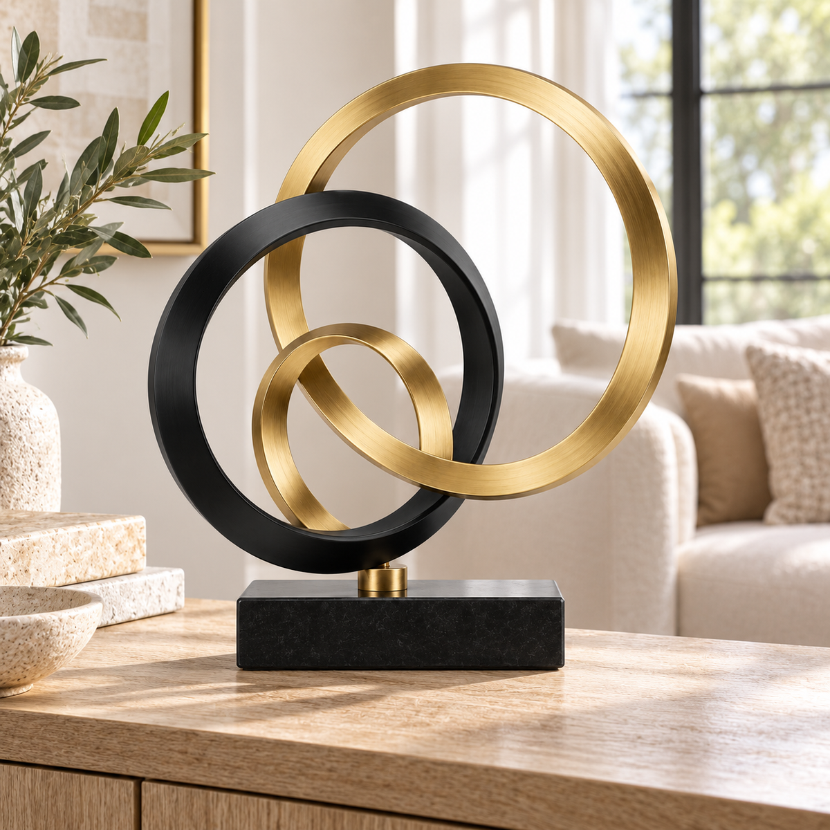 🏡 Home Decor | Metal Ring | Tabletop Gift | Abstract Elegance