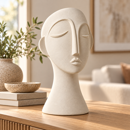🎁 Giftable | Ceramic Shelf Decor For Her | Sculptural Face