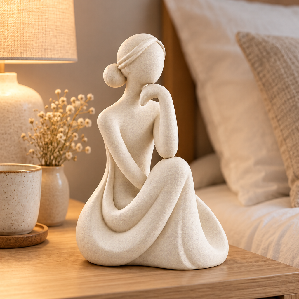 🎁 Housewarming Gift | Ceramic Shelf Decor | Feminine Nordic Sculpture