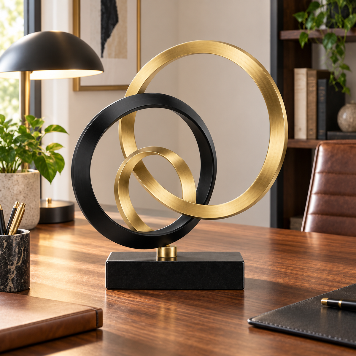 🏡 Home Decor | Metal Ring | Tabletop Gift | Abstract Elegance
