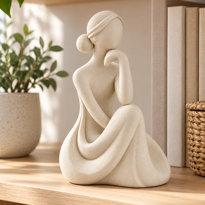 🎁 Housewarming Gift | Ceramic Shelf Decor | Feminine Nordic Sculpture