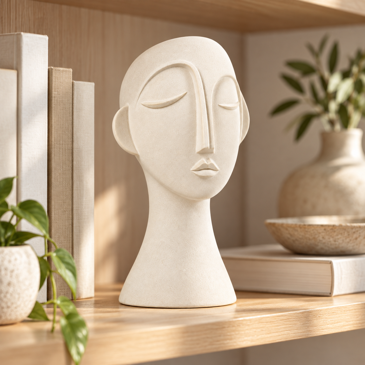 🎁 Giftable | Ceramic Shelf Decor For Her | Sculptural Face