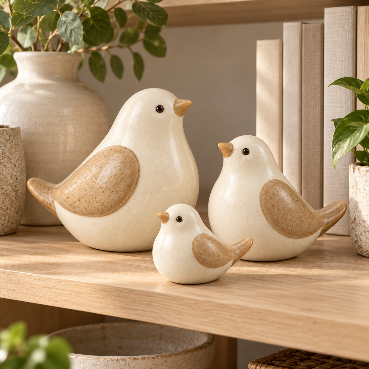 🐦 Home Decor | Ceramic Birds | Shelf Gift | Cozy Elegance
