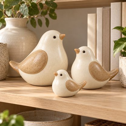 🐦 Home Decor | Ceramic Birds | Shelf Gift | Cozy Elegance