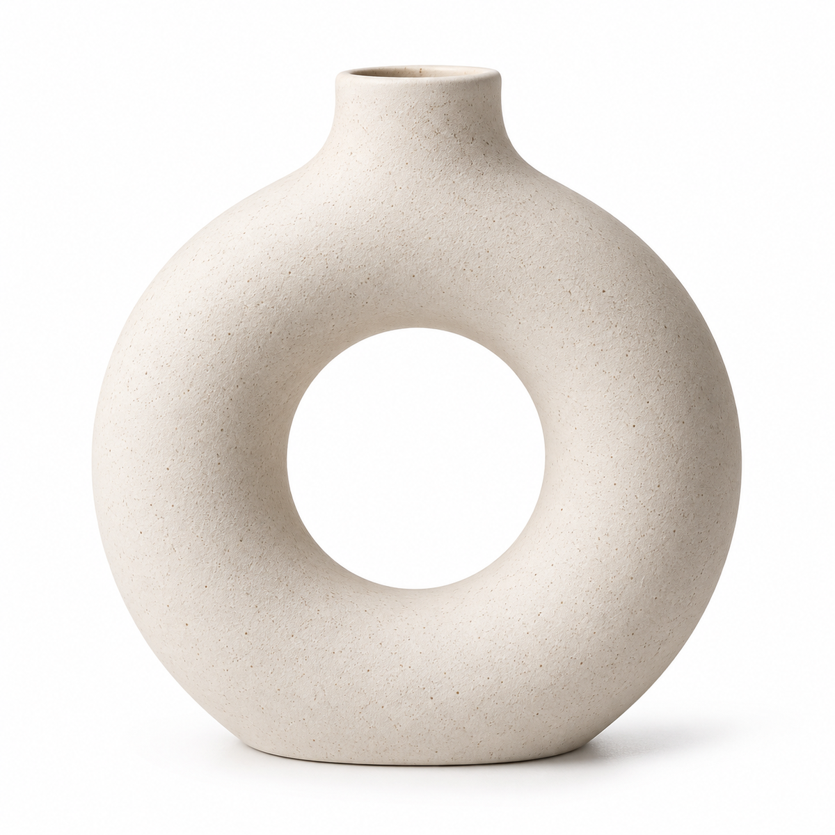 🏺 Home Decor | Ceramic Vase | Tabletop Gift | Donut Silhouette