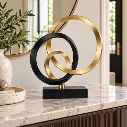 🏡 Home Decor | Metal Ring | Tabletop Gift | Abstract Elegance
