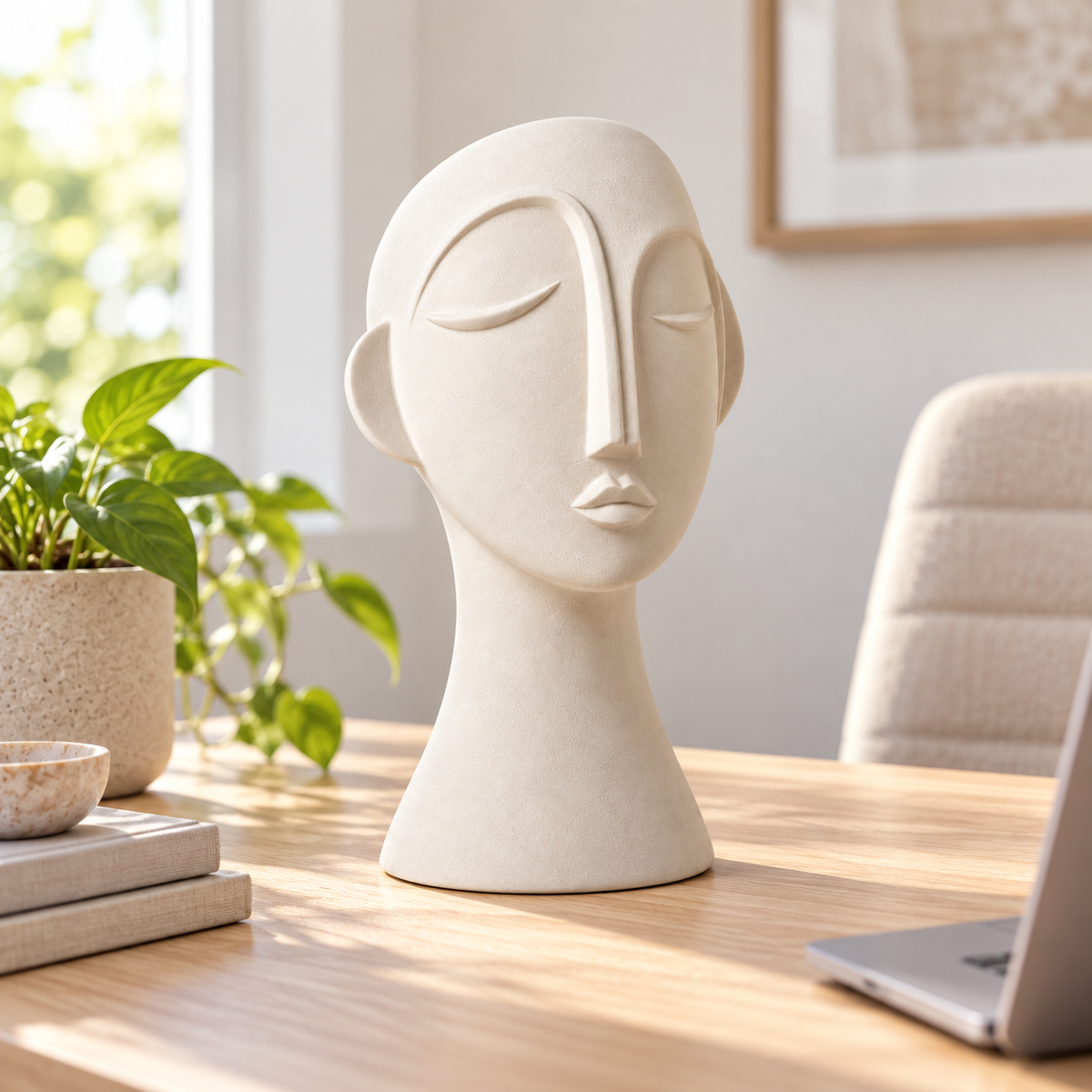 🎁 Giftable | Ceramic Shelf Decor For Her | Sculptural Face